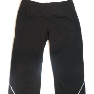 Athleta Capri Yoga Pants Womens  XS Black Track Gym Running Straight 20"‎ Inseam